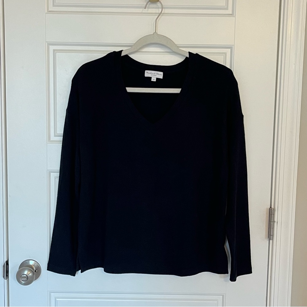 SALE Michael Stars Black Long Sleeve Top | XS